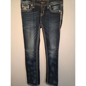 Rock Revival Jeans Women Size 26 Straight Leg Dark Wash Embellished Pockets